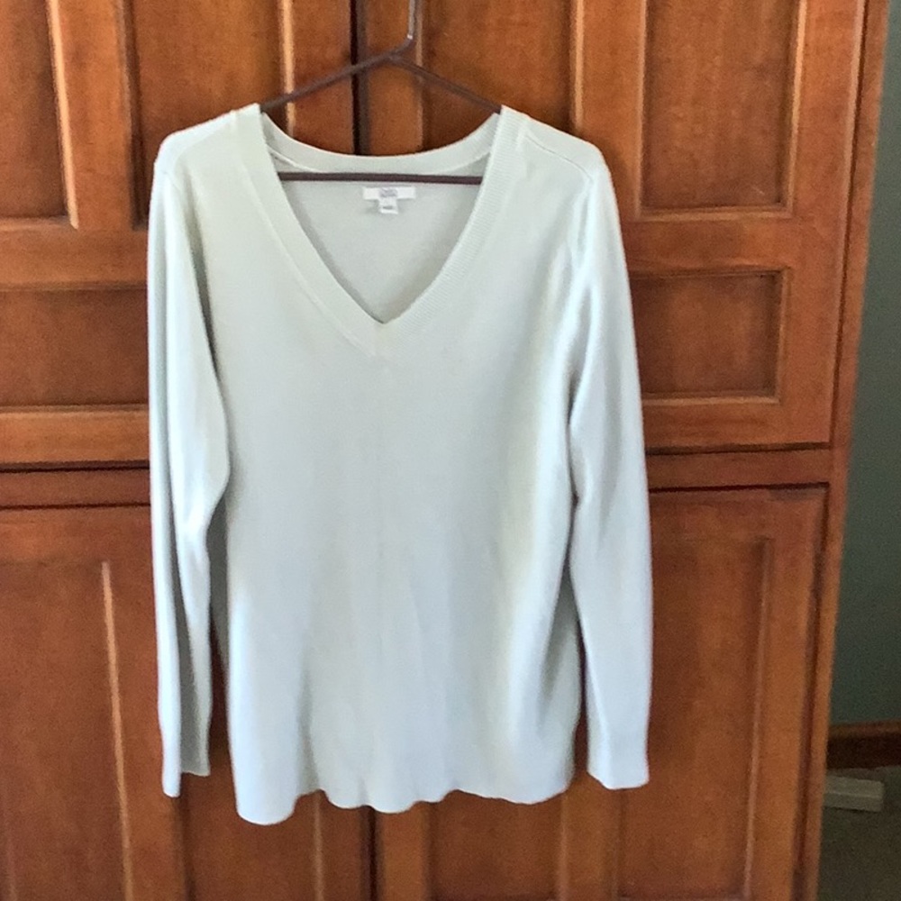 V-Neck Sweater in Light Cream